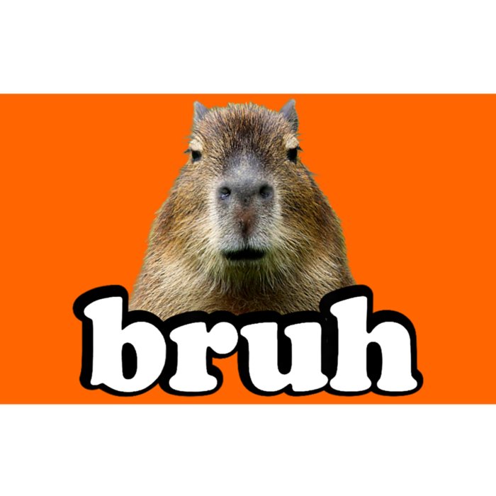 Bruh Capybara Meme Funny Bruh Saying Bumper Sticker