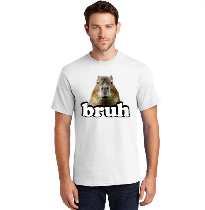 Bruh Capybara Meme Funny Bruh Saying Tall T-Shirt