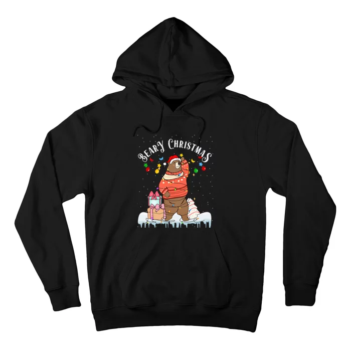 Beary Christmas Merry Christmas Bear Xmas Holiday Hoodie