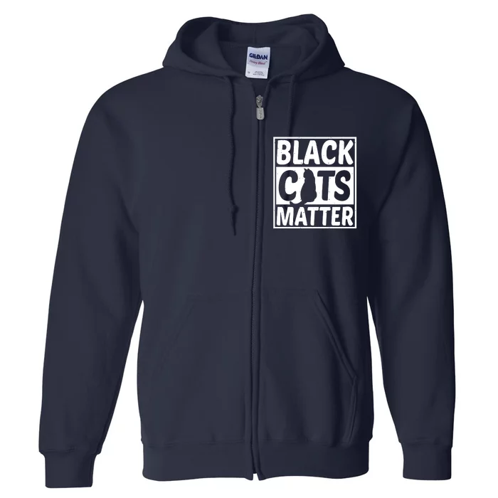 Black Cats Matter Full Zip Hoodie