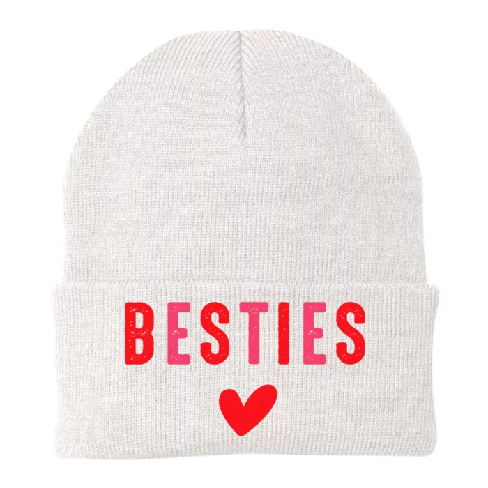 Besties Cute Matching Mother Daughter Friend Valentine's Day Knit Cap Winter Beanie