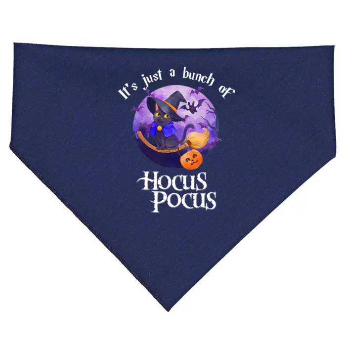 Black Cat Moon Funny Halloween Costume Bunch Of Hocus Pocus USA-Made Doggie Bandana