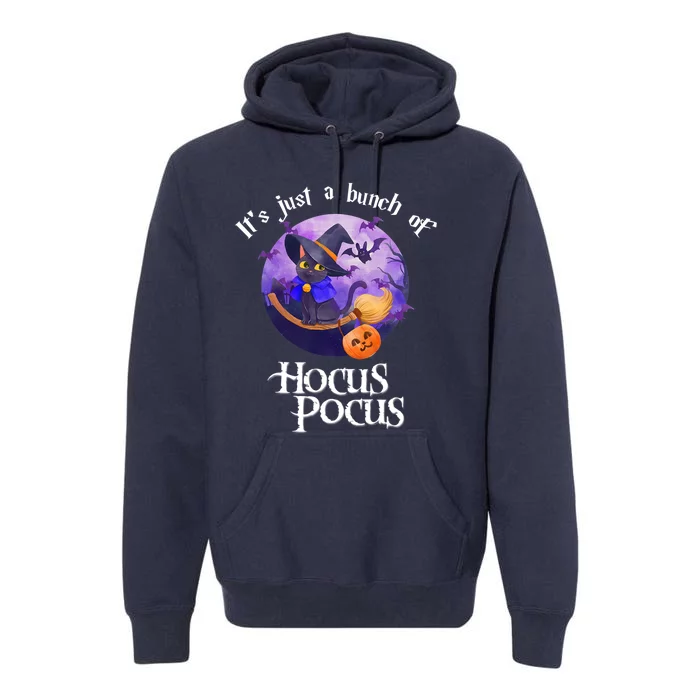 Black Cat Moon Funny Halloween Costume Bunch Of Hocus Pocus Premium Hoodie