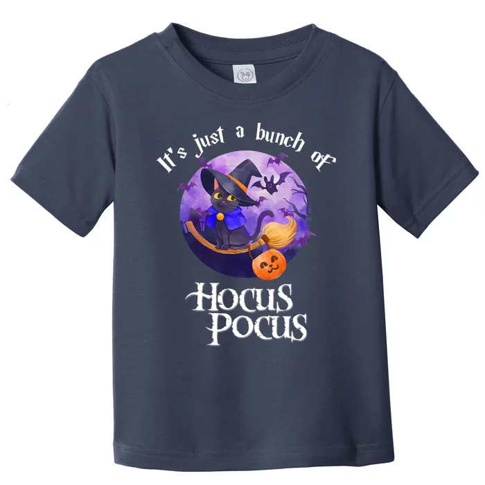 Black Cat Moon Funny Halloween Costume Bunch Of Hocus Pocus Toddler T-Shirt