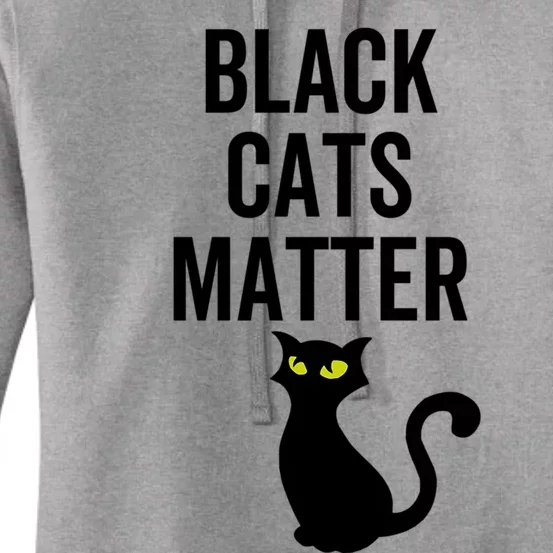 Black Cats Matter Funny Parody Blm Rescue Kittens Gift Women's Pullover Hoodie