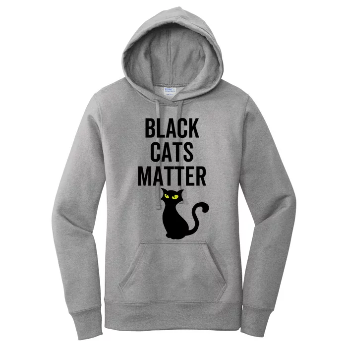 Black Cats Matter Funny Parody Blm Rescue Kittens Gift Women's Pullover Hoodie