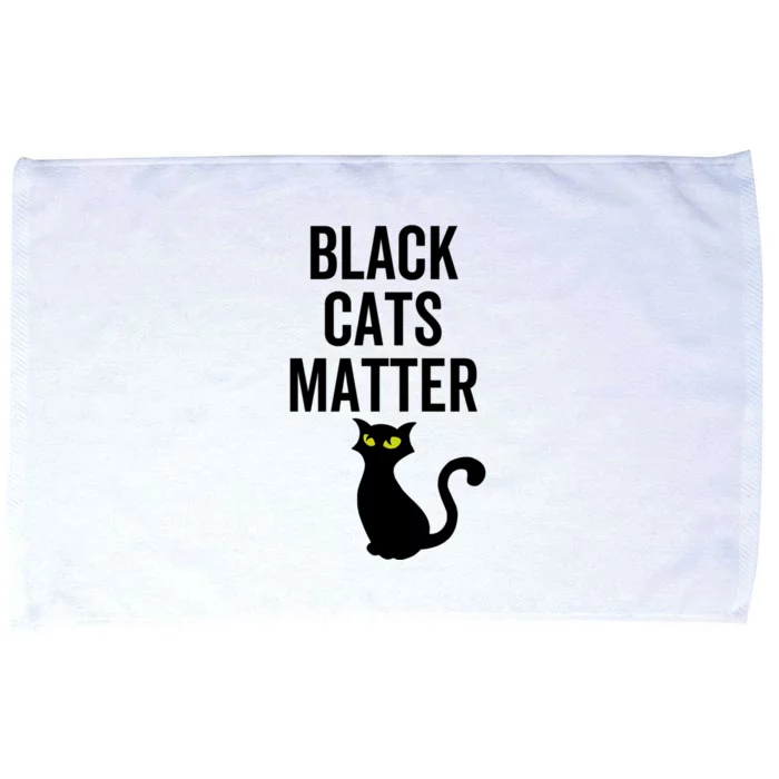 Black Cats Matter Funny Parody Blm Rescue Kittens Gift Microfiber Hand Towel