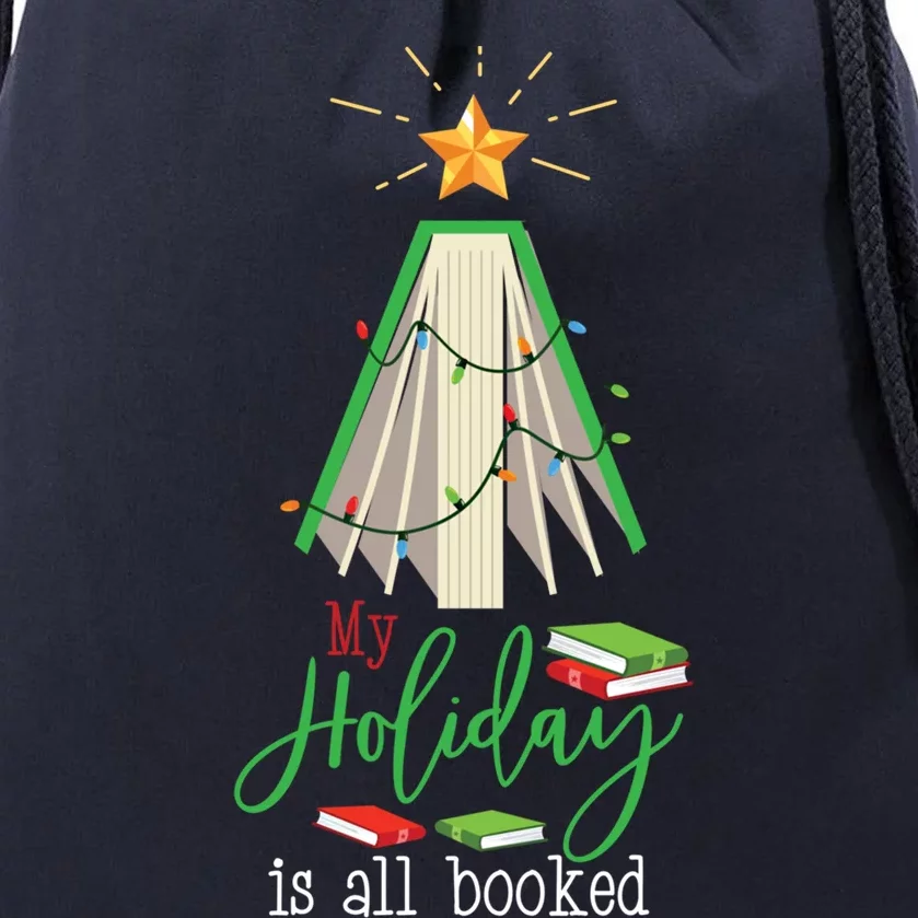 Bookish Christmas My Holiday Is All Booked Gift Drawstring Bag