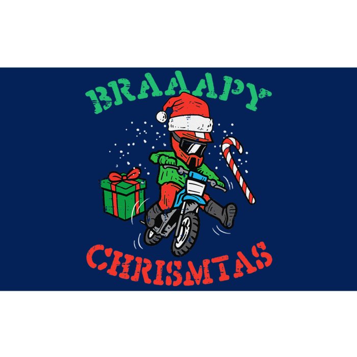 Braaapy Christmas Motocross Dirt Bike Biker Funny Bumper Sticker