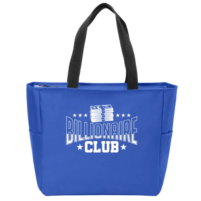 Billionaire Club Member Motif| Motivational Billionaire Zip Tote Bag