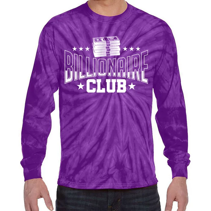 Billionaire Club Member Motif| Motivational Billionaire Tie-Dye Long Sleeve Shirt