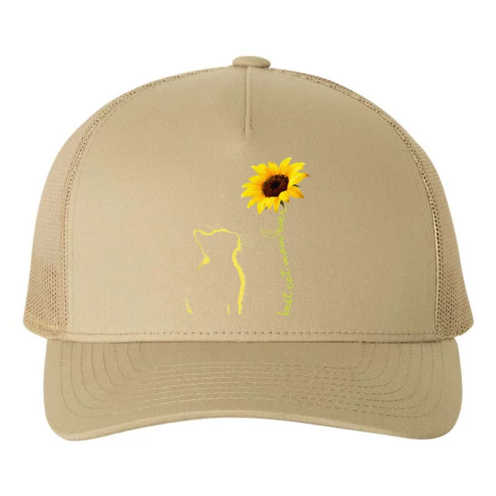 Best Cat Mom Ever Sunflower Mother's Day Gifts For Cat Lover Yupoong Adult 5-Panel Trucker Hat