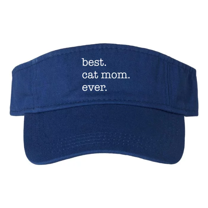 Best Cat Mom Ever Funny Gift Valucap Bio-Washed Visor