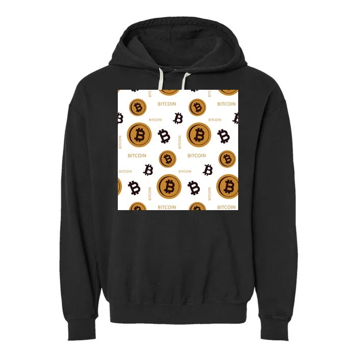 Bitcoin Cryptocurrency Money Garment-Dyed Fleece Hoodie