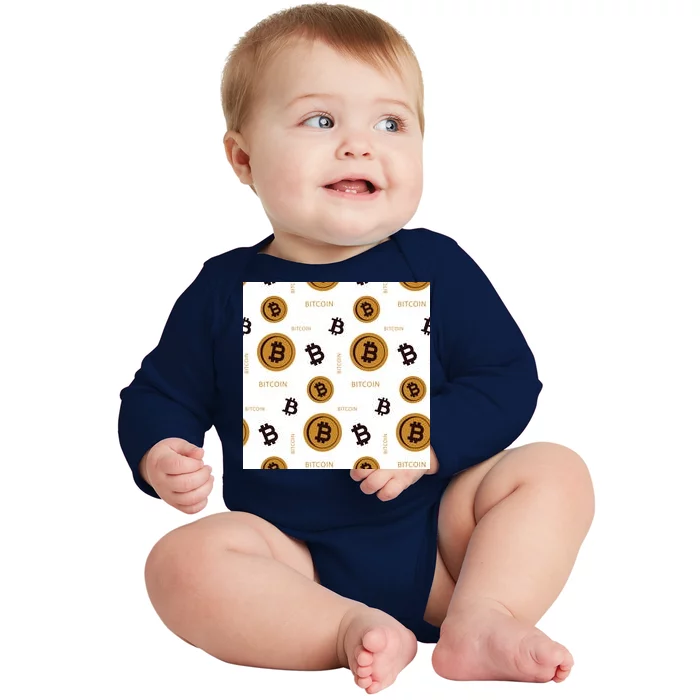 Bitcoin Cryptocurrency Money Baby Long Sleeve Bodysuit