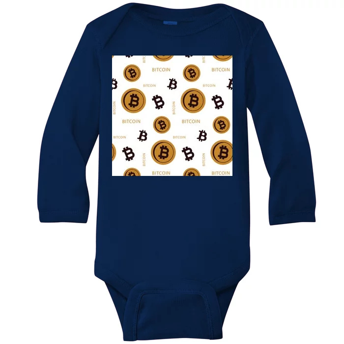 Bitcoin Cryptocurrency Money Baby Long Sleeve Bodysuit