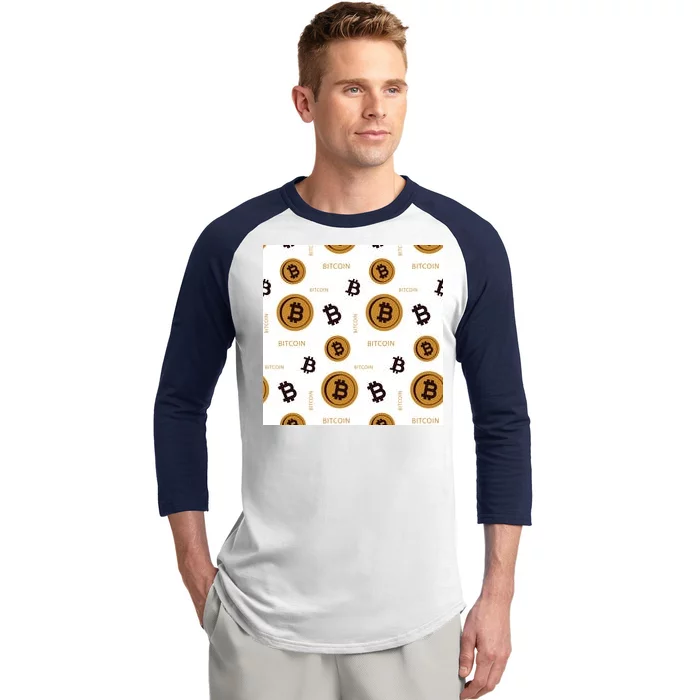 Bitcoin Cryptocurrency Money Baseball Sleeve Shirt