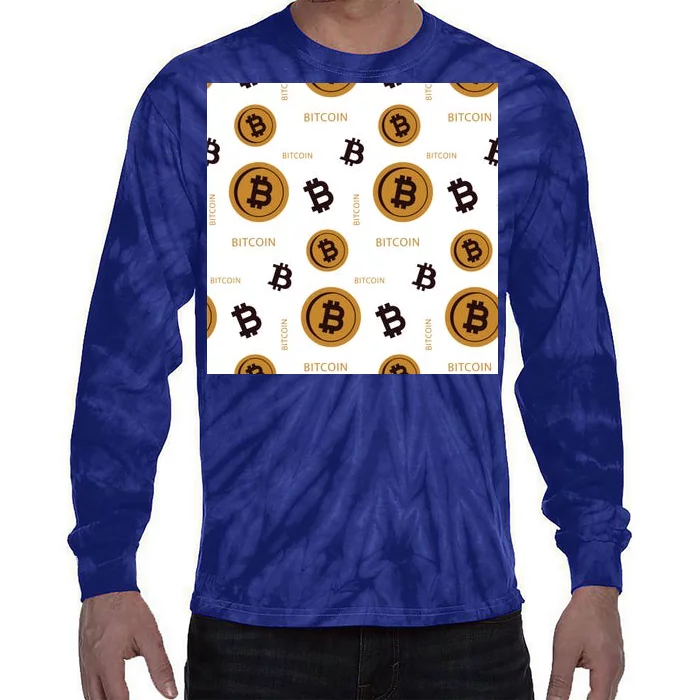 Bitcoin Cryptocurrency Money Tie-Dye Long Sleeve Shirt