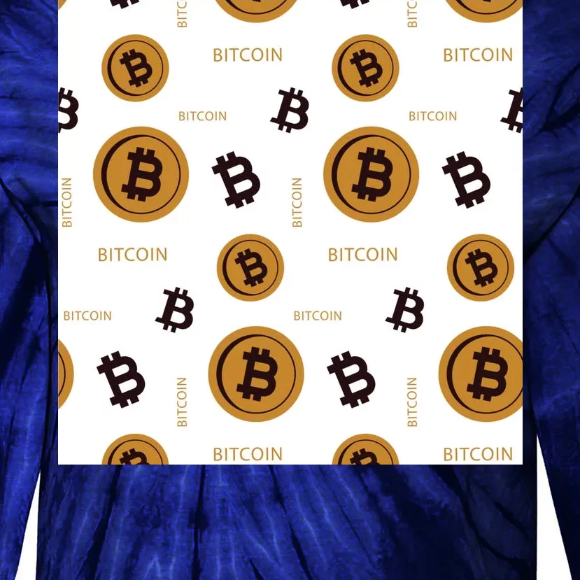 Bitcoin Cryptocurrency Money Tie-Dye Long Sleeve Shirt