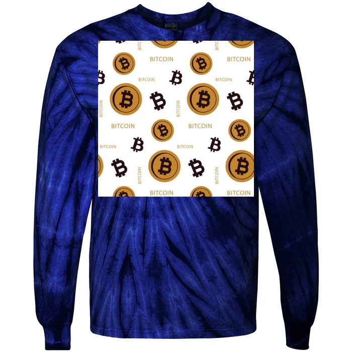 Bitcoin Cryptocurrency Money Tie-Dye Long Sleeve Shirt