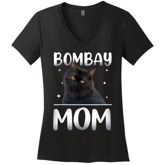 Bombay Cat Mom MotherS Day Women's V-Neck T-Shirt