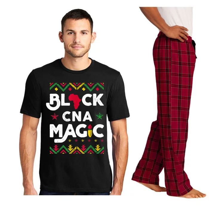 Black CNA Magic Black History Month Nurse Afro Scrubs Pajama Set