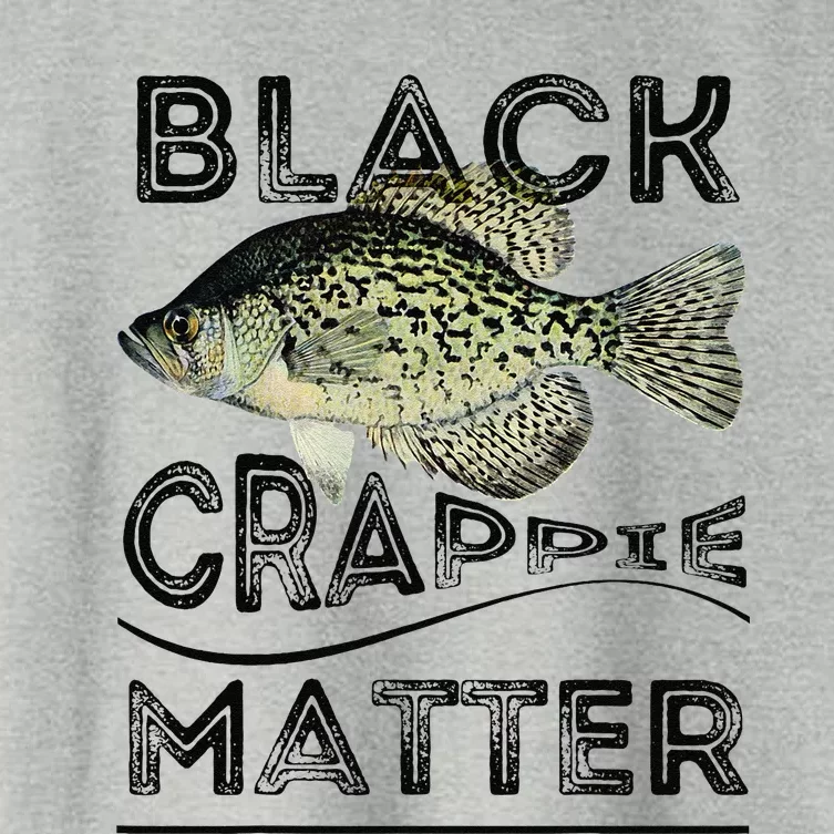 Black Crappie Matter Crappie Fishing Women's Crop Top Tee