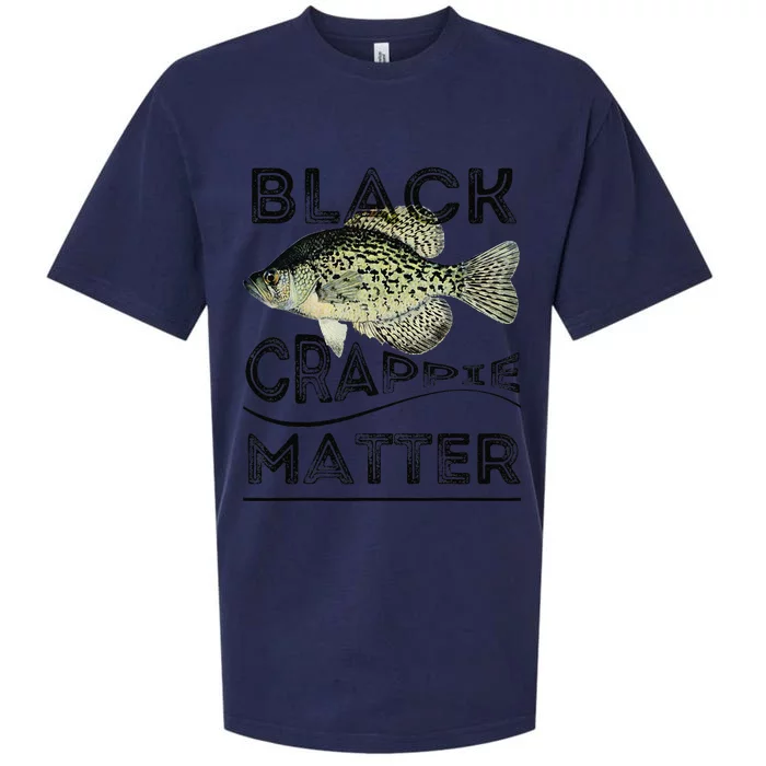 Black Crappie Matter Crappie Fishing Sueded Cloud Jersey T-Shirt