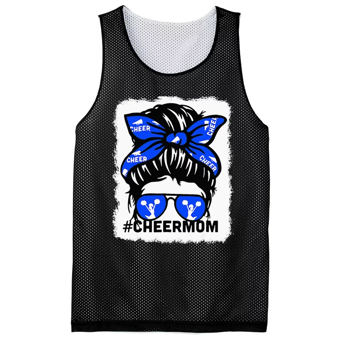 Bleached Cheer Mother Mama Parent Cheerleading Mom Messy Bun Mesh Reversible Basketball Jersey Tank