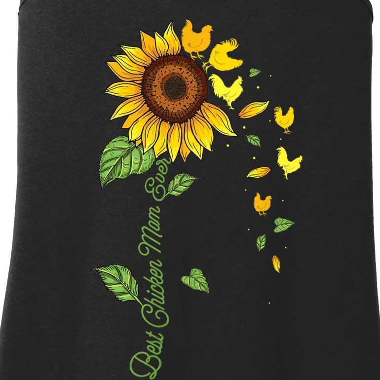 Best Chicken Mom Ever Sunflower Chickens Farmyard Owner Ladies Essential Tank