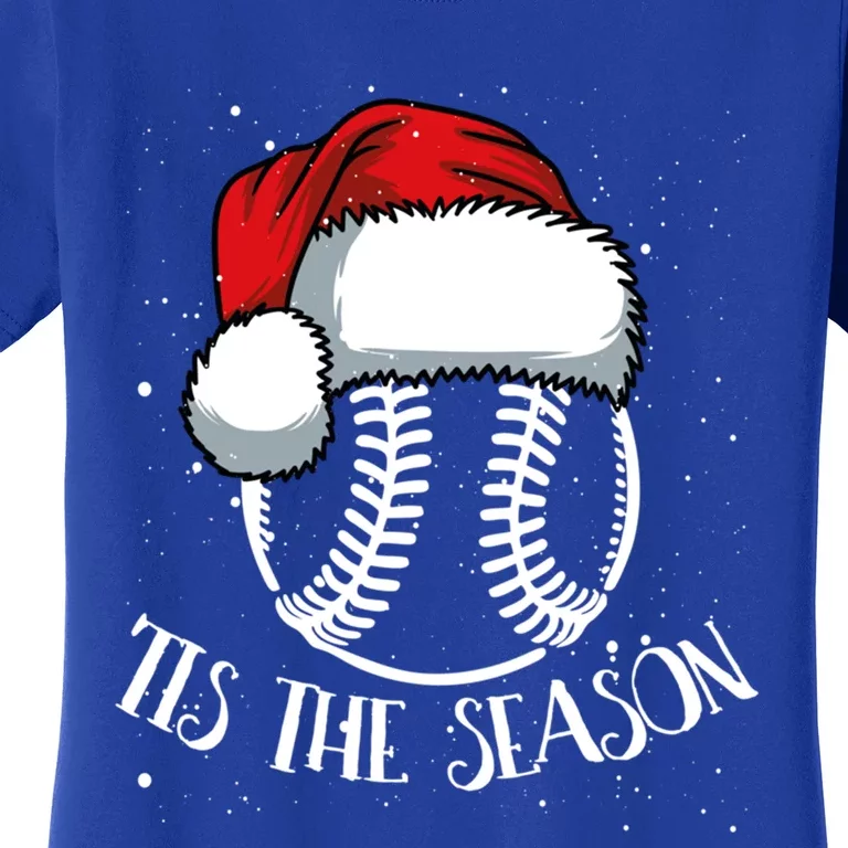 Baseball Christmas Merry Xmas Santa Claus Pitcher Catcher Meaningful Gift Women's T-Shirt