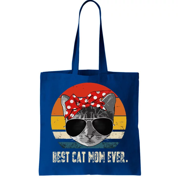 Best Cat Mom Ever Vintage Retro Cat Mommy Cat Mother Tote Bag