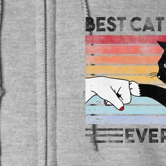 Best Cat Mom Ever Retro Cat Mom, Funny Cat Full Zip Hoodie