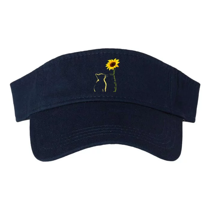 Best Cat Mom Ever Sunflower Mother's Day Gifts For Cat Lover Valucap Bio-Washed Visor