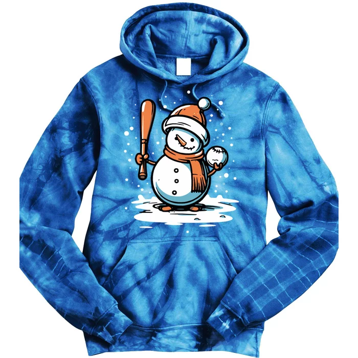 Baseball Christmas Merry Xmas Santa Claus Pitcher Catcher Gift Tie Dye Hoodie