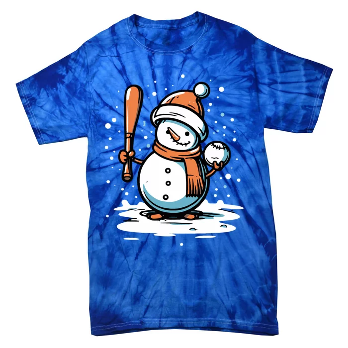 Baseball Christmas Merry Xmas Santa Claus Pitcher Catcher Gift Tie-Dye T-Shirt