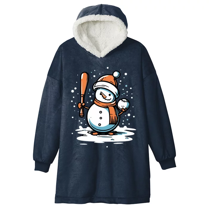 Baseball Christmas Merry Xmas Santa Claus Pitcher Catcher Gift Hooded Wearable Blanket