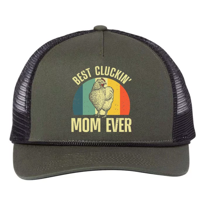 Best Chicken Mom For Cluckin Farm Chicken Lovers Retro Rope Trucker Hat Cap