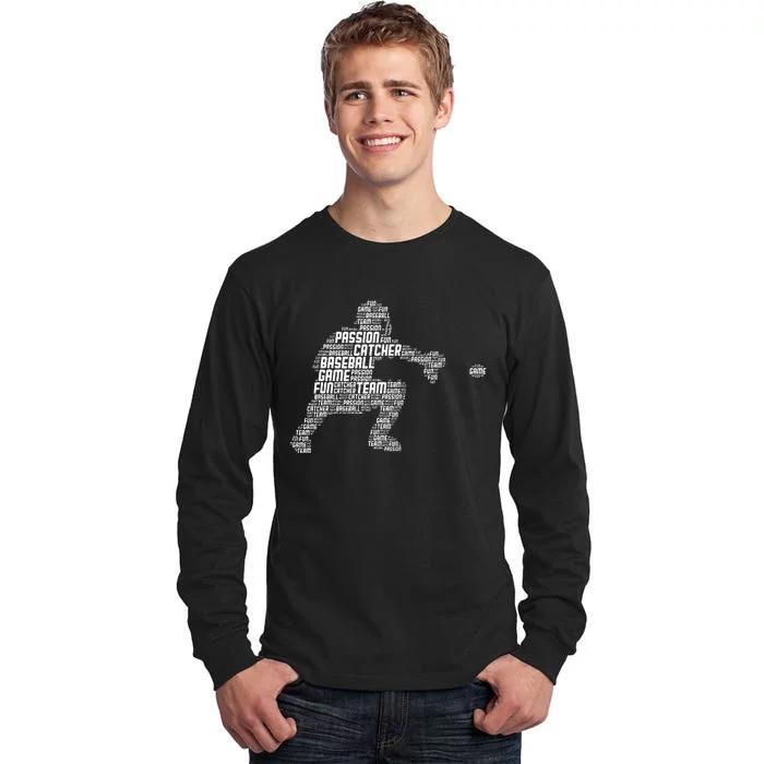 Baseball Catcher Men Kids Tall Long Sleeve T-Shirt