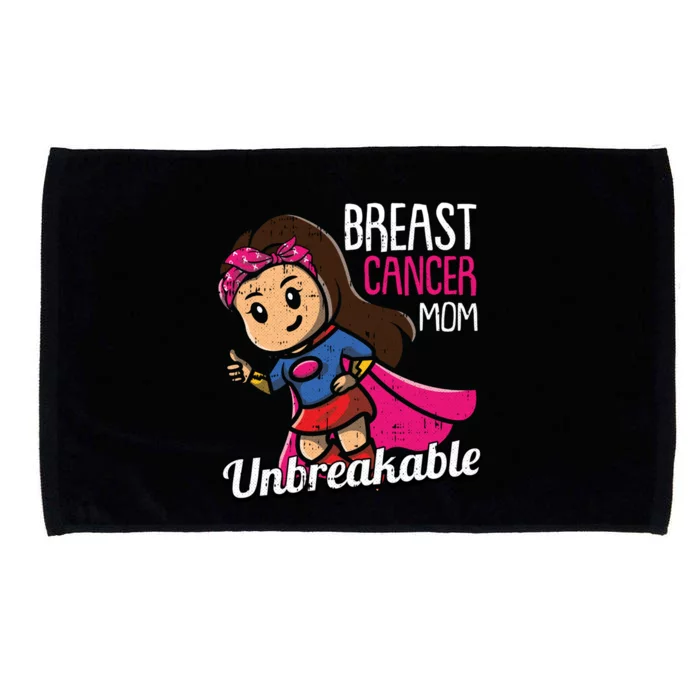 Breast Cancer Mom Unbreakable Awareness Fighter Warrior Gift Microfiber Hand Towel