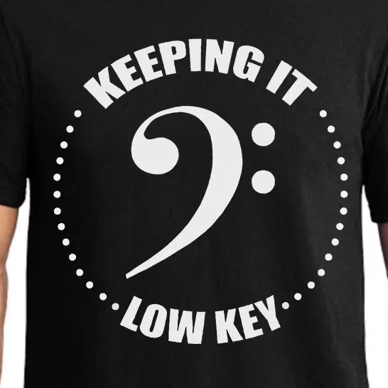 Bass Clef Music Keeping It Low Key Musician Humor Pajama Set