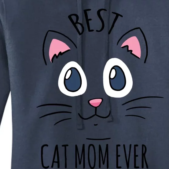 Best Cat Mom Ever Cute Cat Lovers Gift Meaningful Gift Women's Pullover Hoodie