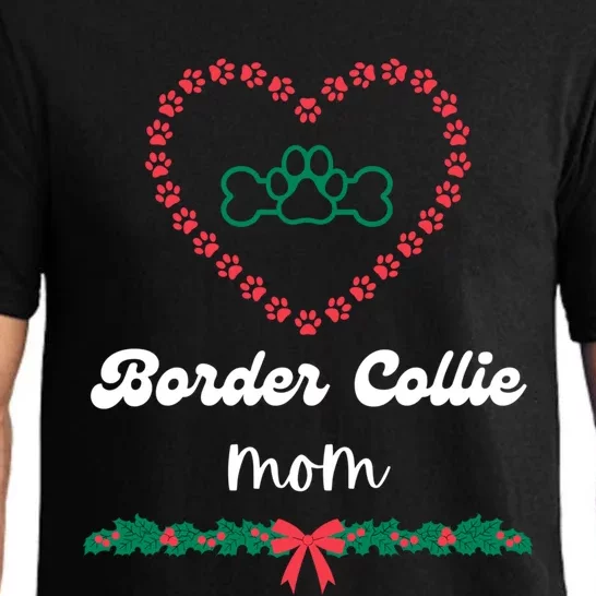 Border Collie Mom Christmas Holidays Xmas Cute Fur Mama Gift Pajama Set