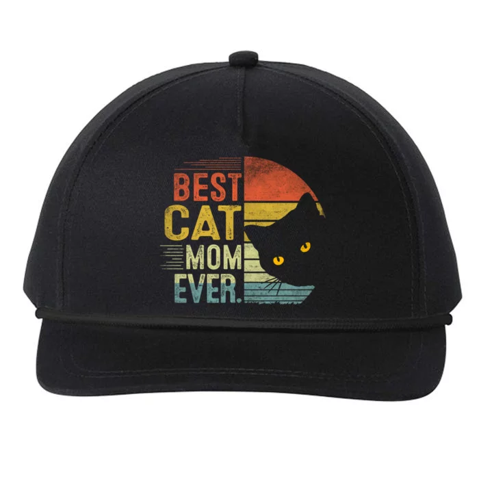 Best Cat Mom Ever Cute Mother's Day Cat Lovers Cat Mommy Great Gift Snapback Five-Panel Rope Hat