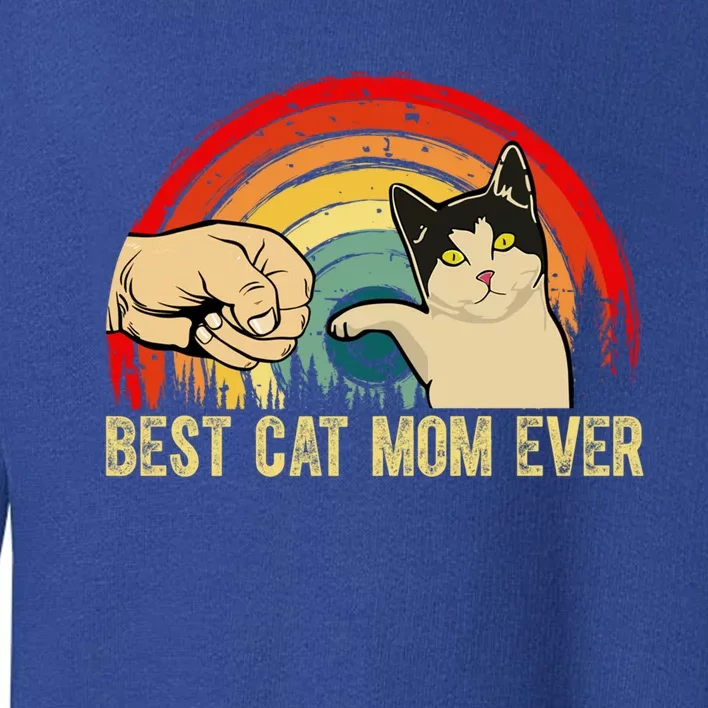 Best Cat Mom Ever Funny Pet Cat Lover Mother's Day Funny Gift Toddler Sweatshirt