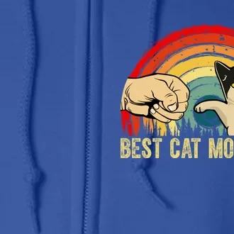 Best Cat Mom Ever Funny Pet Cat Lover Mother's Day Funny Gift Full Zip Hoodie