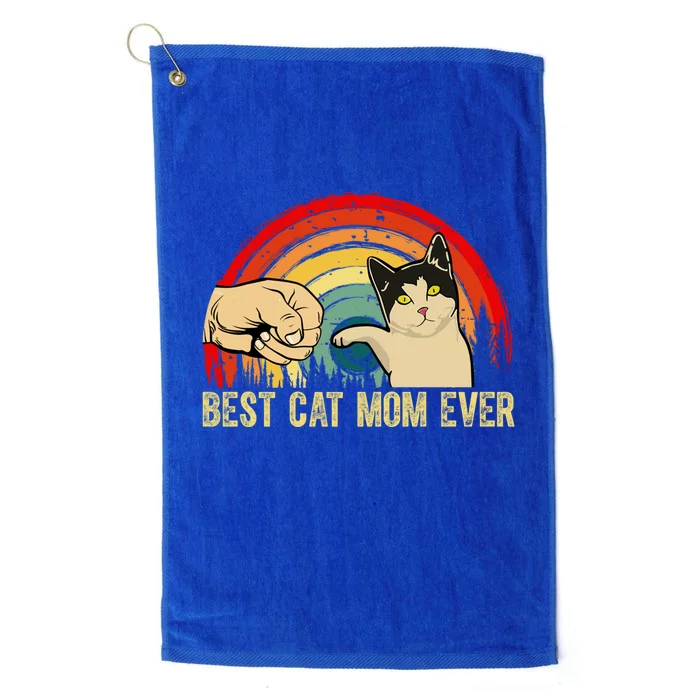 Best Cat Mom Ever Funny Pet Cat Lover Mother's Day Funny Gift Platinum Collection Golf Towel