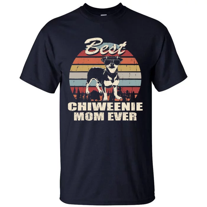 Best Chiweenie Mom Ever Vintage Retro Dog Mom Tall T-Shirt