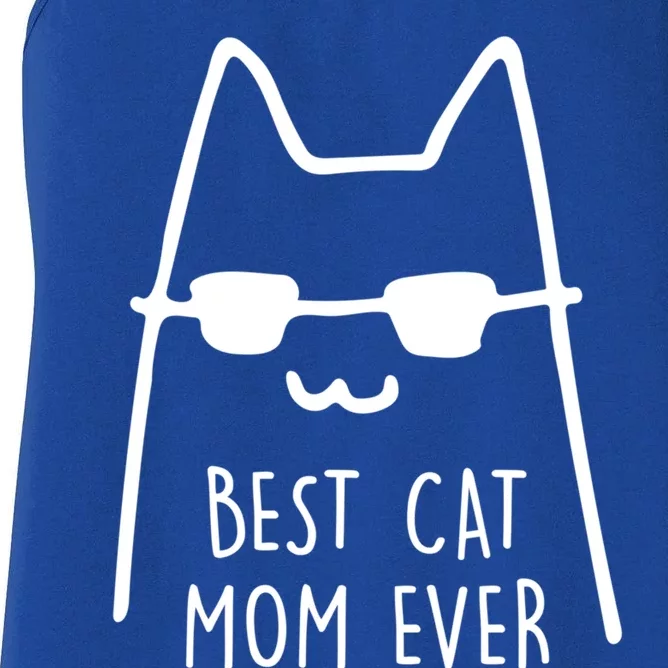 Best Cat Mom Ever Funny Cat Gift Women's Racerback Tank