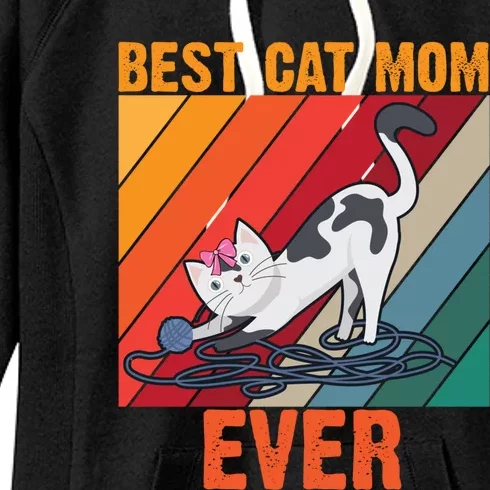 Best Cat Mom Ever Gift Women's Fleece Hoodie